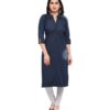 Pulkaari Stylish Blue Denim Straight Kurti